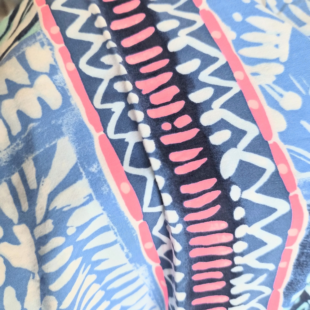 Lilly Pulitzer Bal Harbour Palazzo Pant Deep Indigo Leied Back Batik Size XL - Picture 6 of 6
